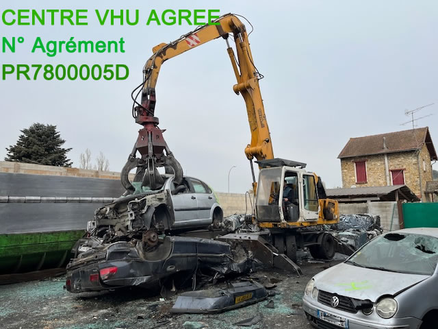 Enlèvement gratuit d'épave et destruction par notre centre VHU agréé